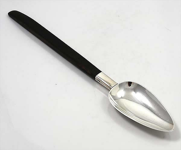 Porter Blanchard California sterling silver and wood handle serving spoon